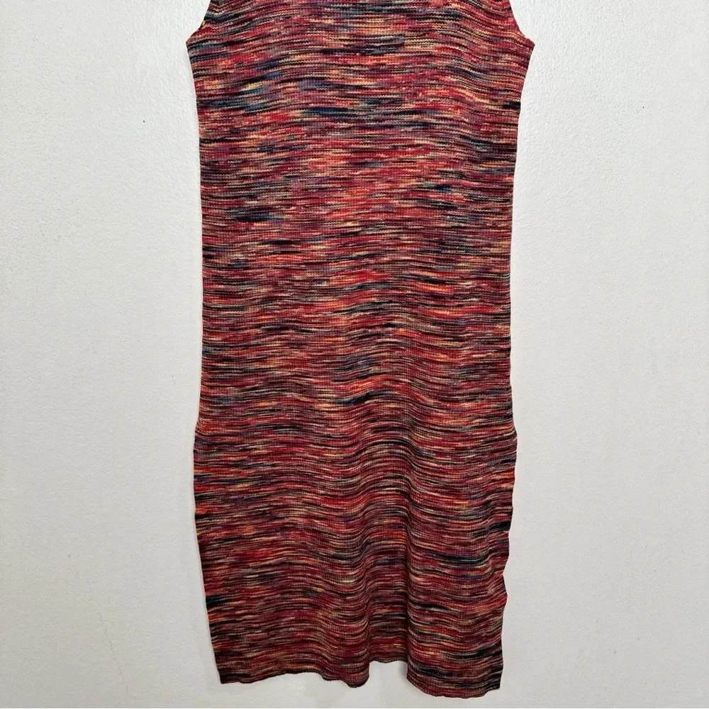 Anthropologie Womens Xsmall Tami Mock Neck Tunic Space Dye Slit Hem Knit Top
